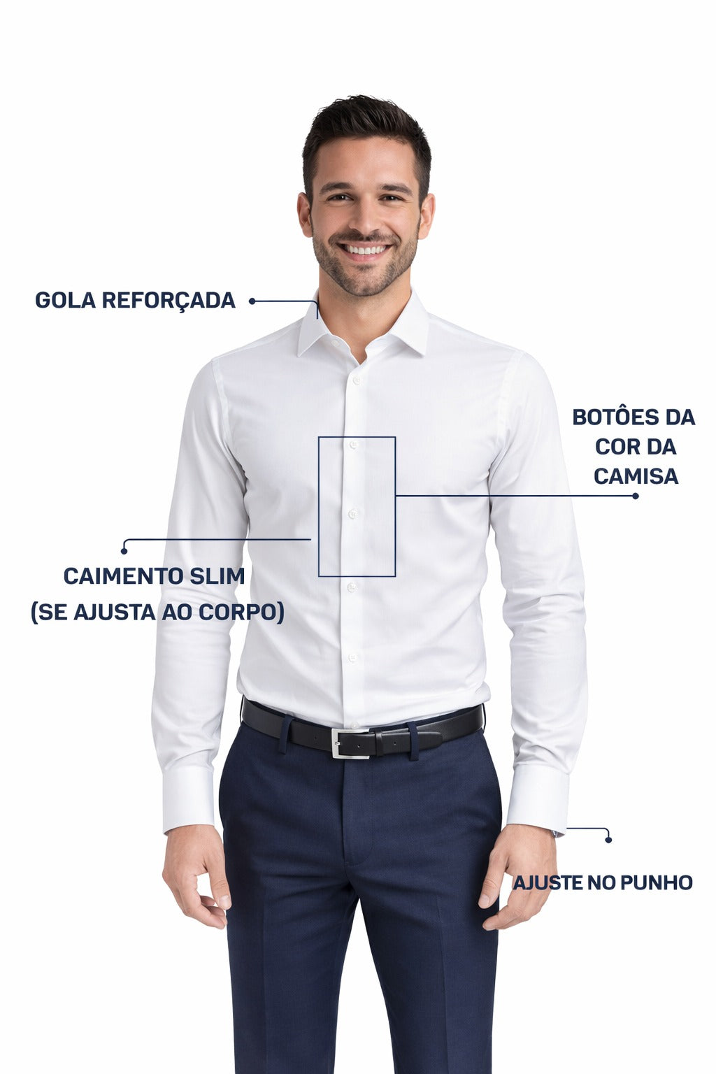 Camisa Social Masculina Slim