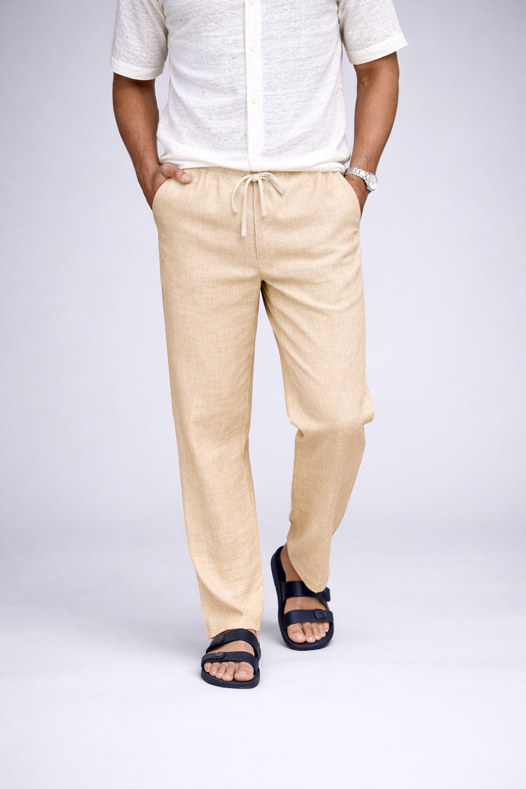 Calça Linho Leve Masculina Praia Luxo