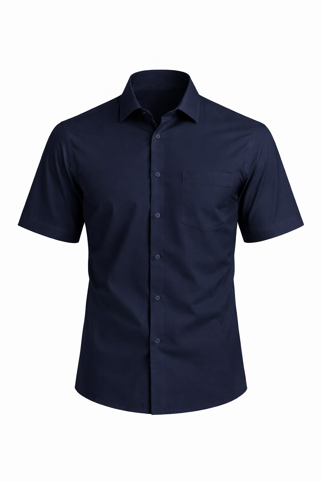 Camisa Social Manga Curta Tradicional Com Bolso