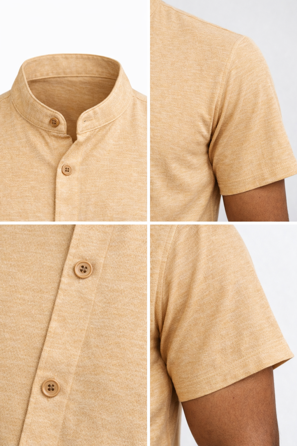 Camisa Manga Curta Gola Padre Masculina