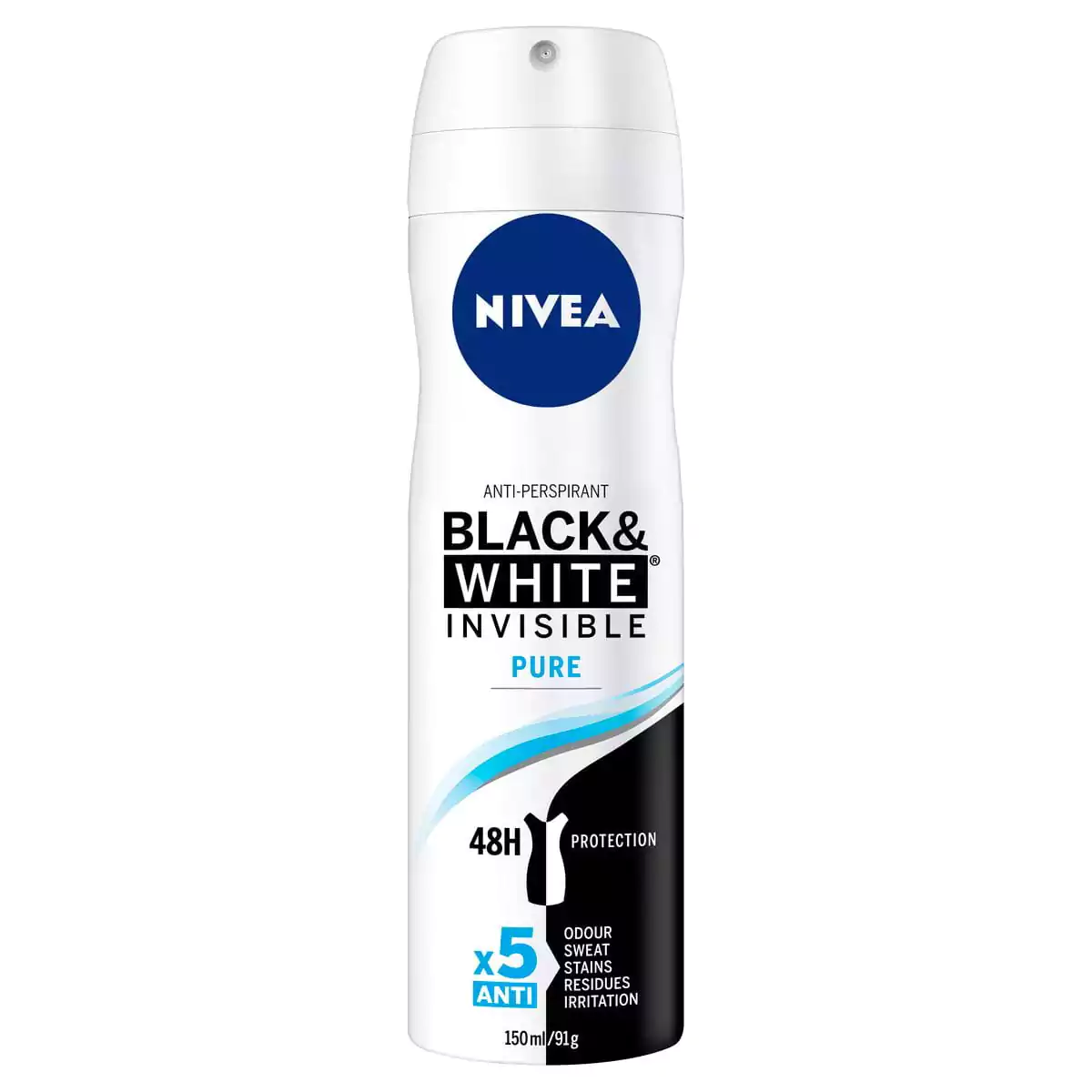 Nivea Black And White Pure Antiperspirant Spray-150ml